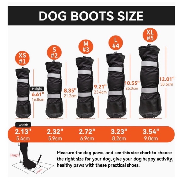 🆕Dog Winter Boots — Black and Gray Protective Paw Boots - Picture 7 of 16